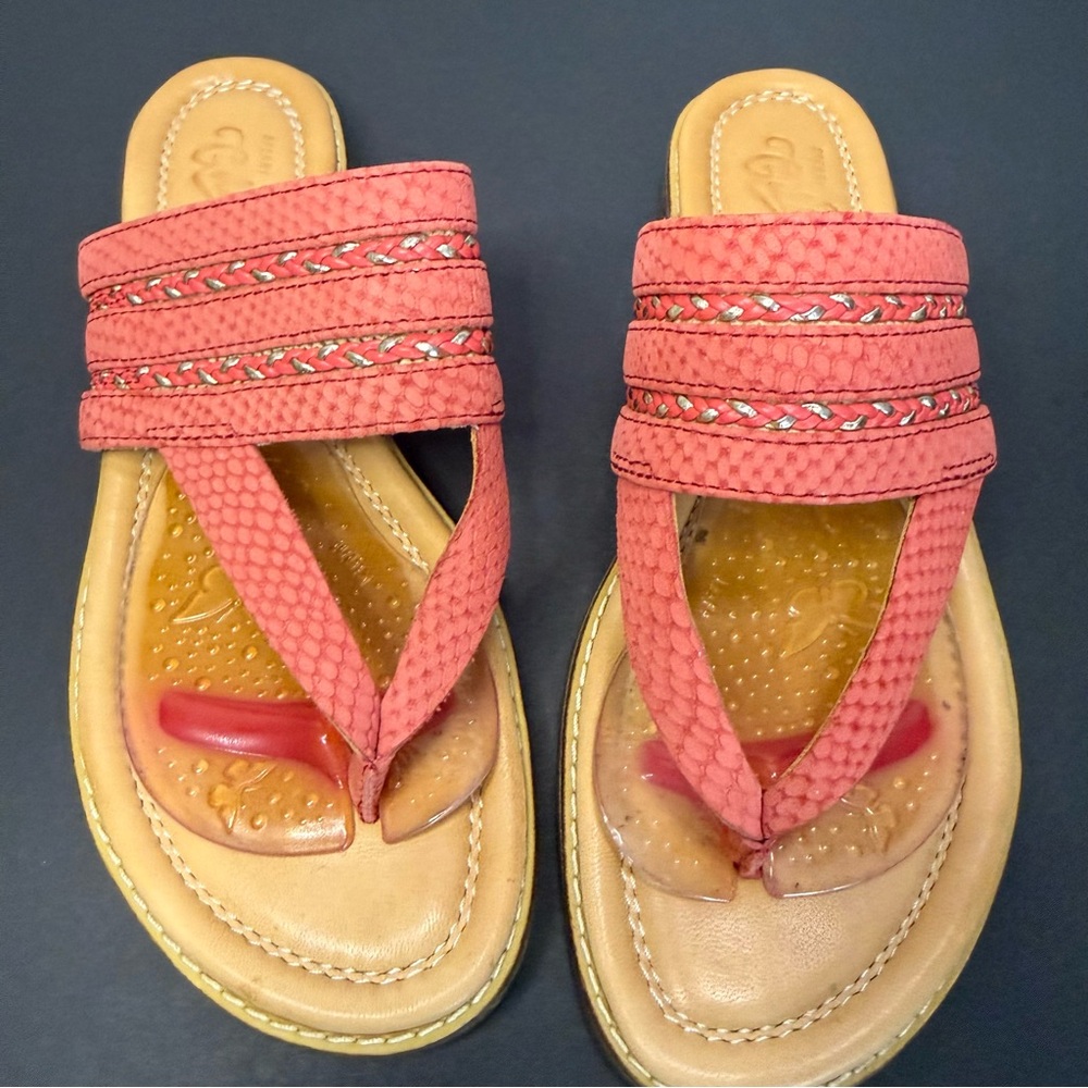 Sperry Sandals Women's Gold Cup Abbey Anne Thong Coral Snake Skin Design